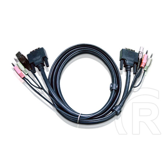 ATEN KVM kábel 2L-7D02UD (1,8 m, USB+DVI-D+audio)
