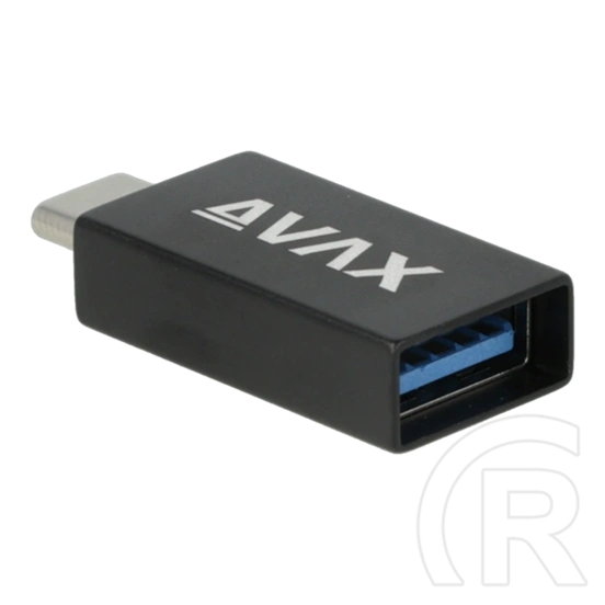 AVAX AD602 CONNECT+ OTG adapter (Type-C - USB-A, fekete)