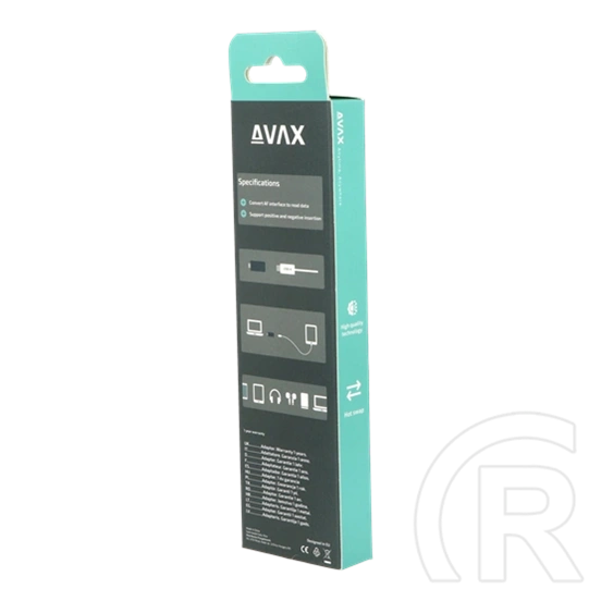 AVAX AD602 CONNECT+ OTG adapter (Type-C - USB-A, fekete)