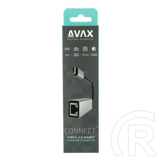 AVAX Átalakító adapter USB-C / RJ45 (Gigabit, 10/100/1000 Mbps)