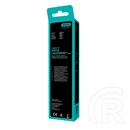 AVAX CB4302 kábelcsomag (2x USB-A–Lightning, 1,5 m, 18W, puha szilikon, fehér)