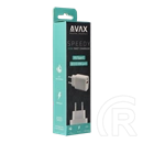 AVAX CH320 Speedy hálózati fali töltő USB + Type-C (20W, gyorstöltő, USB Type-A, USB Type-C, fehér)