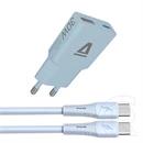 AVAX CH6415 hálózati töltő és USB-C kábel csomag (30W GaN töltő, 60W USB-C kábel, 1,5 m, fehér)