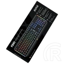 AVAX FS01 Full size vezetékes mechanikus gamer billentyűzet (magyar kiosztás, Outemu piros, RGB, USB Type-C, 1,8 m, feke