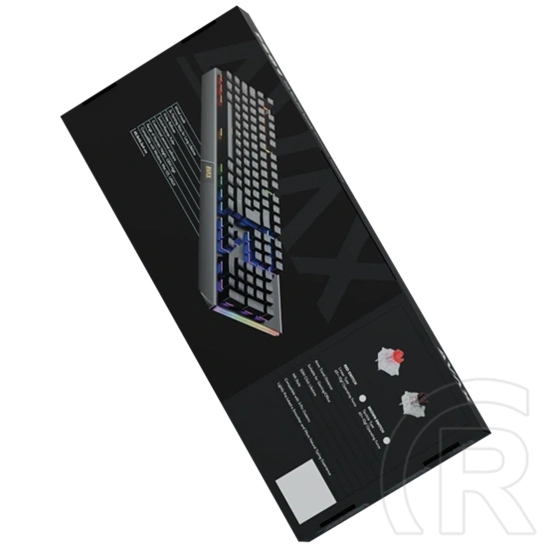 AVAX FS01 Full size vezetékes mechanikus gamer billentyűzet (magyar kiosztás, Outemu piros, RGB, USB Type-C, 1,8 m, feke