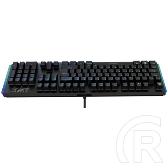 AVAX FS01 Full size vezetékes mechanikus gamer billentyűzet (magyar kiosztás, Outemu piros, RGB, USB Type-C, 1,8 m, feke