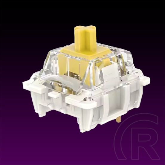 AVAX Gateron G Pro 3.0 Yellow switch (lineáris, 3-pin, gyárilag kenve, SMD-kompatibilis, átlátszó felső, fehér alsó, MX