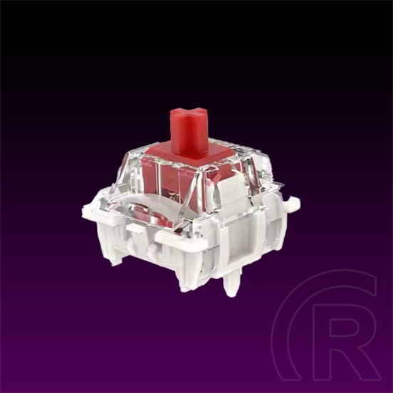 AVAX Gateron G Pro 3.0 switch (lineáris, Red, 3-pin, gyárilag kenve, átlátszó felsőrész, fehér alsórész, 35 db)