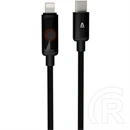 AVAX PULSEY CB650 gyorstöltő USB-C - Lightning kábel (0,5 m, 27W, fonott, töltésvédelem, szürke)