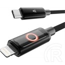 AVAX PULSEY CB650 gyorstöltő USB-C - Lightning kábel (0,5 m, 27W, fonott, töltésvédelem, szürke)