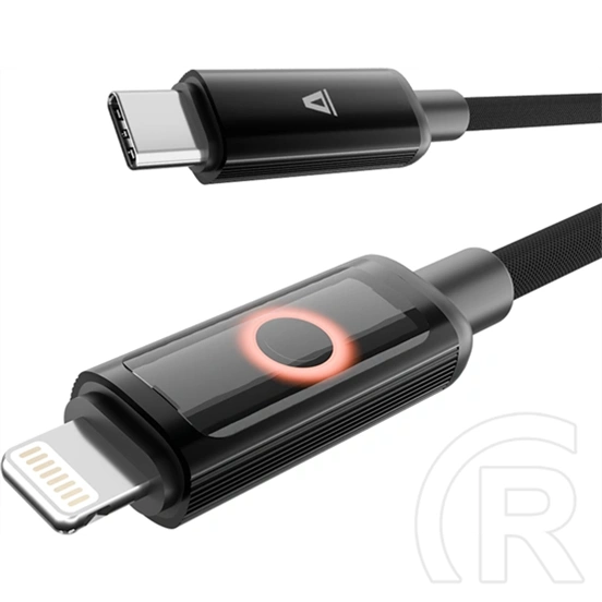 AVAX PULSEY CB650 gyorstöltő USB-C - Lightning kábel (0,5 m, 27W, fonott, töltésvédelem, szürke)