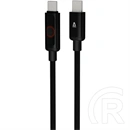 AVAX Pulsey gyorstöltő- és adatkábel 0,5 m (USB-C - USB-C, 60W, fonott, Battery Protection, gyors adatátvitel, szürke)