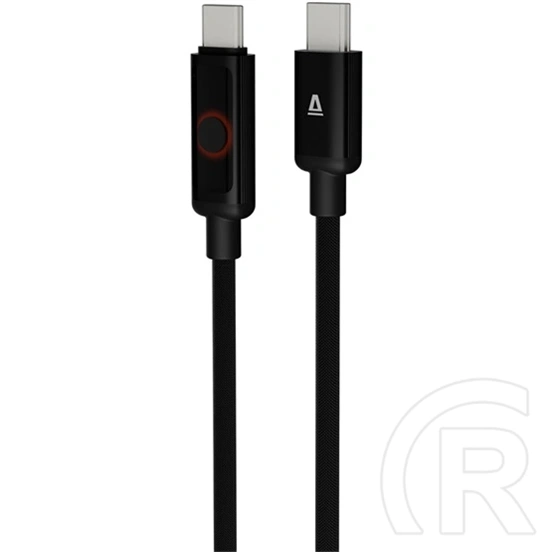 AVAX Pulsey gyorstöltő- és adatkábel 0,5 m (USB-C - USB-C, 60W, fonott, Battery Protection, gyors adatátvitel, szürke)