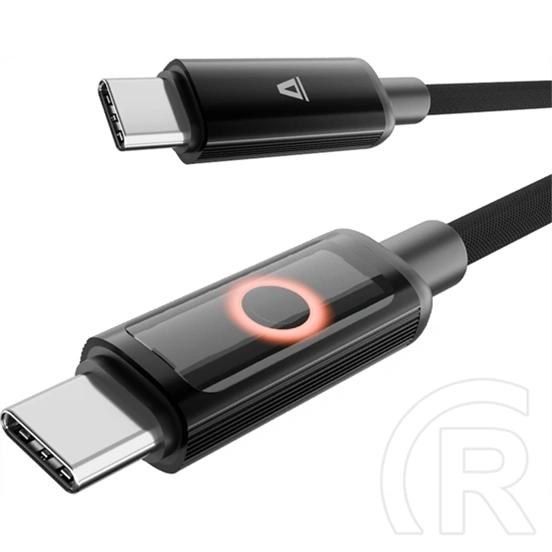 AVAX Pulsey gyorstöltő- és adatkábel 0,5 m (USB-C - USB-C, 60W, fonott, Battery Protection, gyors adatátvitel, szürke)