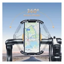 AWEI X29 kerékpáros telefontartó (kormányra rögzíthető, 360°, karbon minta, 4.7-6.7" méret, fekete)