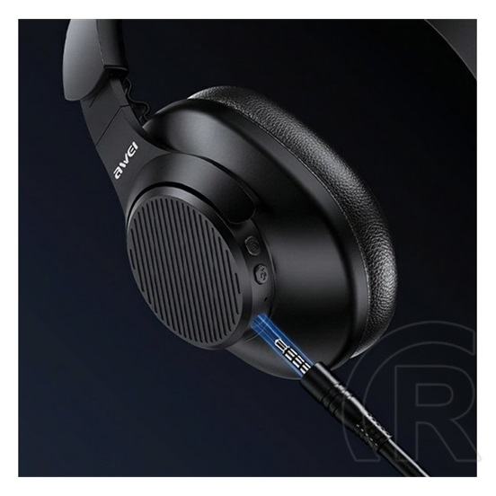 AWEI a997 pro bluetooth fejhallgató sztereo (v5.3, mikrofon, aktív zajszűrő + 3.5mm jack kábel) fekete