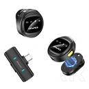 AWEI mk3 duo bluetooth mikrofon 2db (type-c, lavalier csíptethető, zajszűrő) fekete