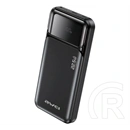 AWEI pa-90 vésztöltő usb+2 type-c aljzat (10000mah, 22.5w, gyorstöltő, led kijelző) fekete