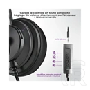 Advance Smartphonics 650 mikrofonos fejhallgató (USB/3,5 mm jack, vezetékes, 1,2 m kábel, sztereó, fekete)