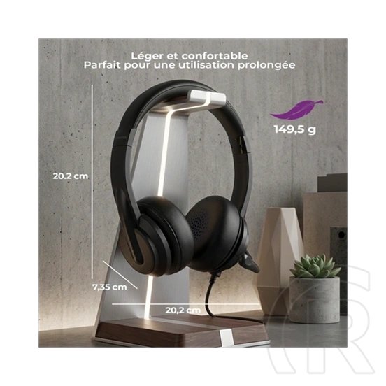 Advance Smartphonics 650 mikrofonos fejhallgató (USB/3,5 mm jack, vezetékes, 1,2 m kábel, sztereó, fekete)