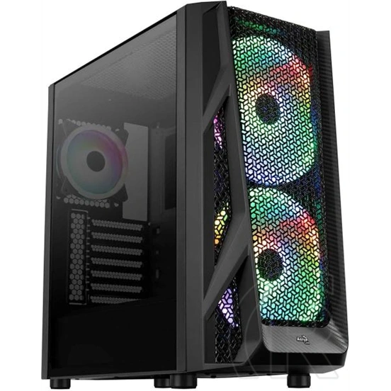 Aerocool AirHawk Duo RGB ARGB (ATX, ablakos, fekete)