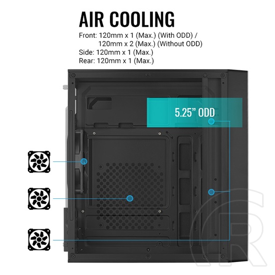 Aerocool CS-104 (mATX, fekete)