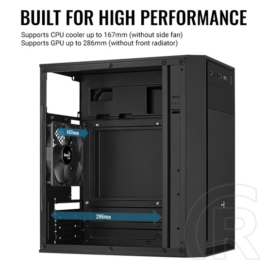 Aerocool CS-104 (mATX, fekete)