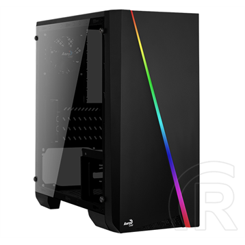 Aerocool Cylon Mini TG RGB (mATX, ablakos, fekete)