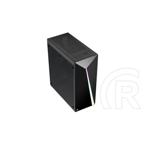 Aerocool Shard TG RGB (ATX, ablakos, fekete)