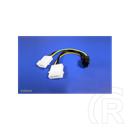 Akasa tápkábel átalakító (2 x 4 pin Molex / 6 pin PCIe, 10 cm)