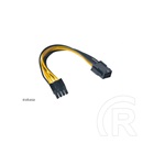 Akasa tápátalakító kábel (6 pin PCIe / 8 pin ATX12V, 15 cm)