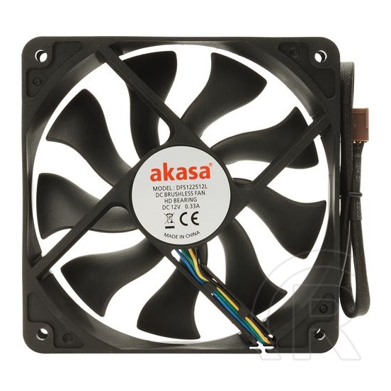 Akasa Apache Black hűtő ventilátor (120 mm, 600-1300 rpm, 7-16 dB)