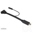 Akasa HDMI - VGA + 3,5mm audio jack kábel 20cm (fekete)
