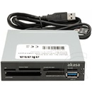 Akasa Internal beépíthető kártyaolvasó és USB 3.0 kivezetés (3,5", fekete)