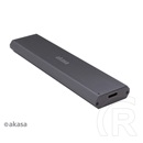 Akasa külső ház (M.2 PCIe NVMe, USB-C, fekete)