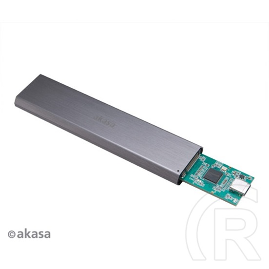 Akasa külső ház (M.2 PCIe NVMe, USB-C, fekete)