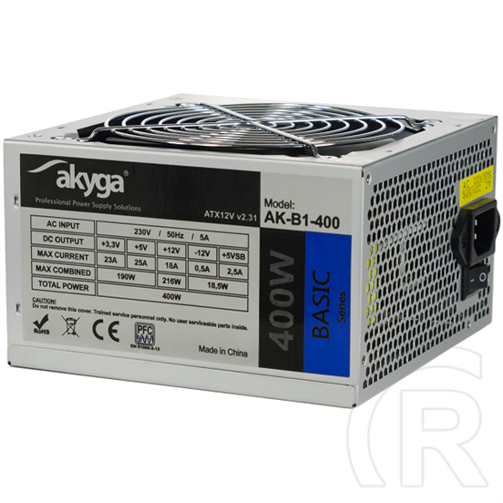 Akyga Basic tápegység (400 W, ATX)