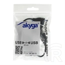 Akyga AK-AD-13 USB hub (4xUSB-A, USB 2.0, 15cm, fekete)