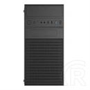 Akyga AK19BK (Micro-ATX, USB 3.0 + audio, Type-C, táp nélkül, fekete)