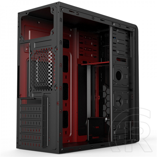 Akyga AK995BK (midi torony, ATX, fekete)