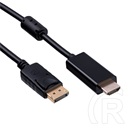Akyga DisplayPort (M) > HDMI (M) kábel 1,8 m