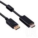 Akyga DisplayPort (M) > HDMI (M)  kábel 1,8 m