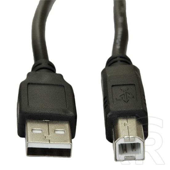 Akyga USB 2.0 kábel (A dugó / B dugó, 3 m, fekete)