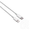 Akyga USB adat- és töltőkábel (C dugó / Lightning dugó, 20W, 1 m, fehér)