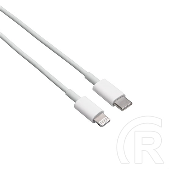 Akyga USB adat- és töltőkábel (C dugó / Lightning dugó, 20W, 1 m, fehér)