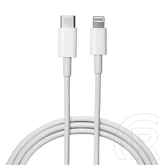 Akyga USB adat- és töltőkábel (C dugó / Lightning dugó, 20W, 1 m, fehér)
