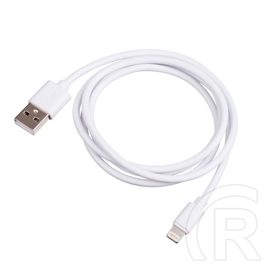 Akyga USB adat- és töltőkábel (USB-A / Lightning, 1 m, fehér)