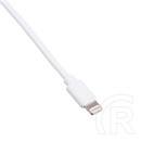 Akyga USB adat- és töltőkábel (USB-A / Lightning, 1 m, fehér)