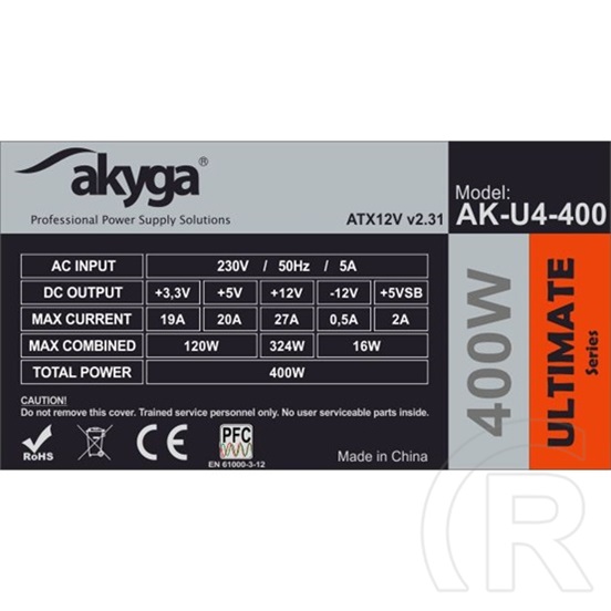 Akyga Ultimate 400 W 80+ Bronze tápegység