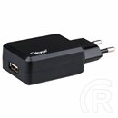 Akyga hálózati töltő (USB-A aljzat, 5V/2.1A, fekete)